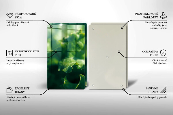 Zaščitna plošča za štedilnik Solatni listi