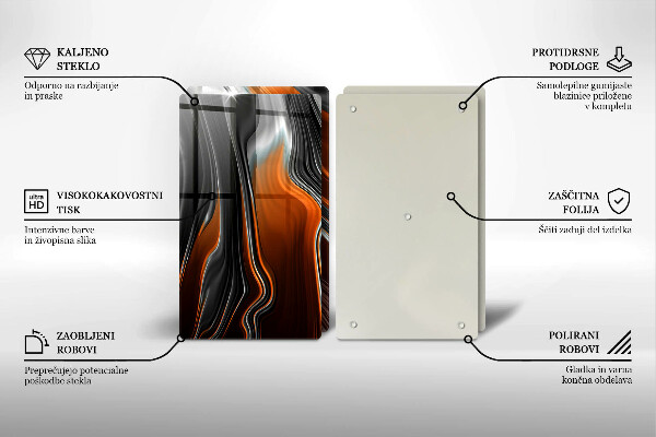 Zaščitna plošča za štedilnik Abstraktni vzorec