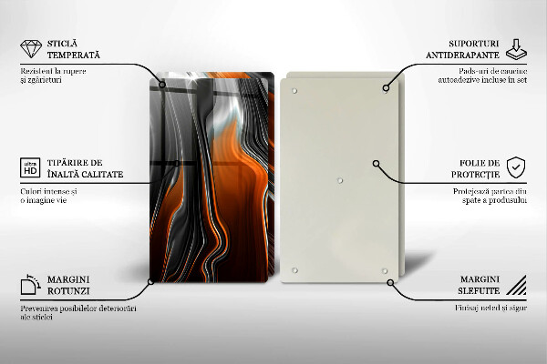 Zaščitna plošča za štedilnik Abstraktni vzorec