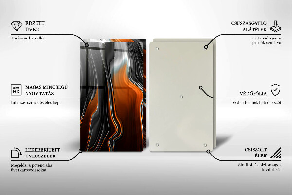 Zaščitna plošča za štedilnik Abstraktni vzorec