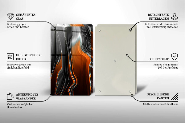 Zaščitna plošča za štedilnik Abstraktni vzorec