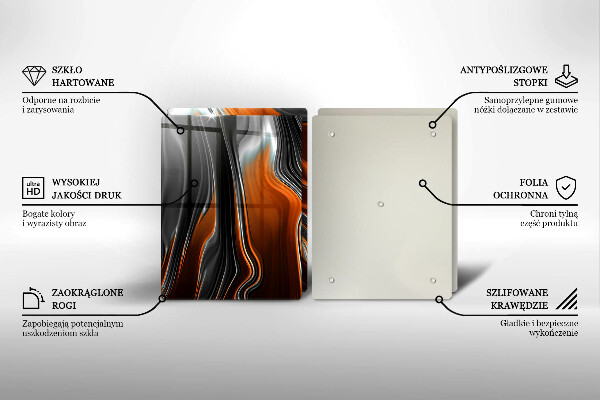 Zaščitna plošča za štedilnik Abstraktni vzorec