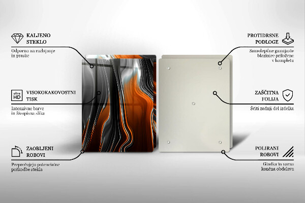 Zaščitna plošča za štedilnik Abstraktni vzorec