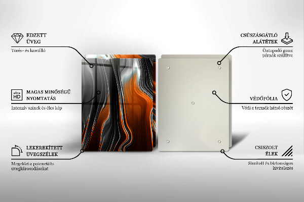 Zaščitna plošča za štedilnik Abstraktni vzorec