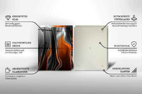 Zaščitna plošča za štedilnik Abstraktni vzorec