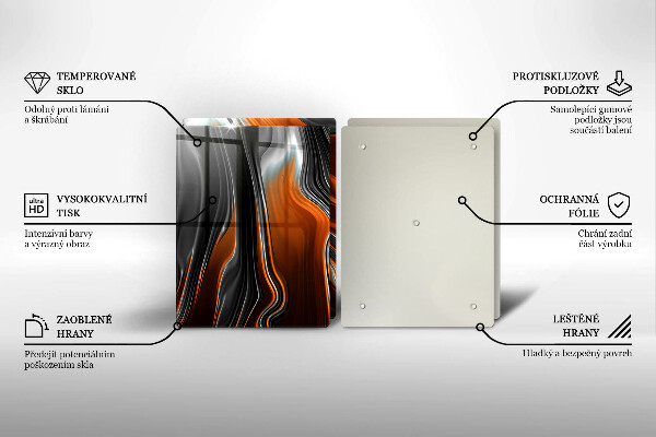 Zaščitna plošča za štedilnik Abstraktni vzorec