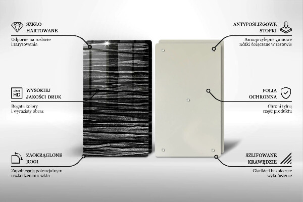 Zaščitna plošča za štedilnik Črna abstrakcija