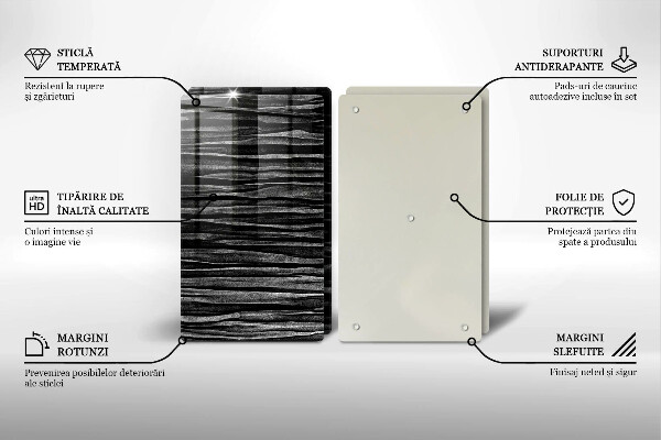 Zaščitna plošča za štedilnik Črna abstrakcija
