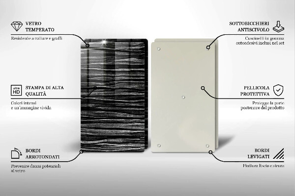 Zaščitna plošča za štedilnik Črna abstrakcija