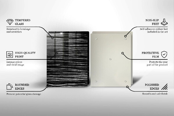 Zaščitna plošča za štedilnik Črna abstrakcija