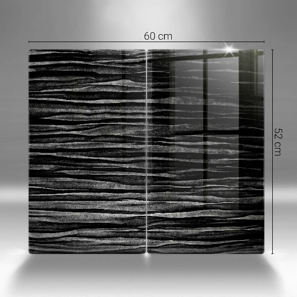 Zaščitna plošča za štedilnik Črna abstrakcija