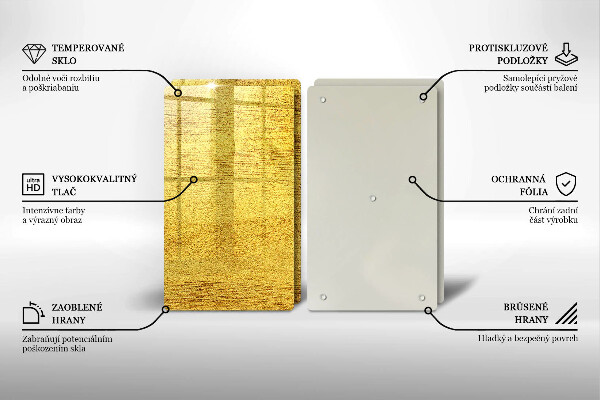 Zaščitna plošča za štedilnik Rumena abstrakcija