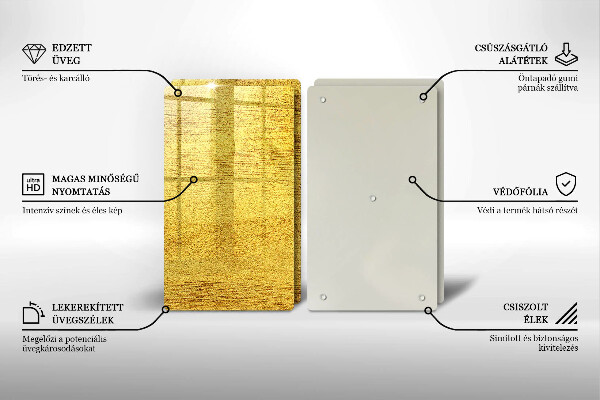 Zaščitna plošča za štedilnik Rumena abstrakcija
