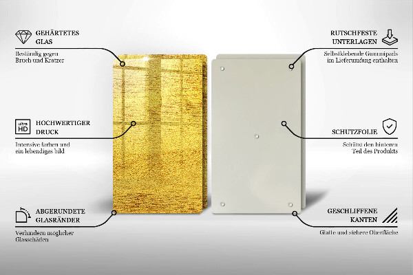 Zaščitna plošča za štedilnik Rumena abstrakcija