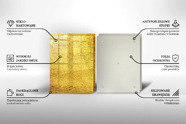 Zaščitna plošča za štedilnik Rumena abstrakcija