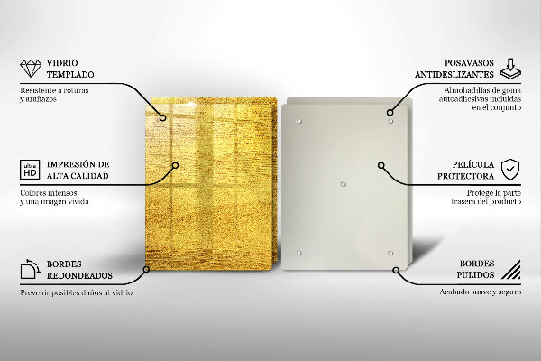 Zaščitna plošča za štedilnik Rumena abstrakcija