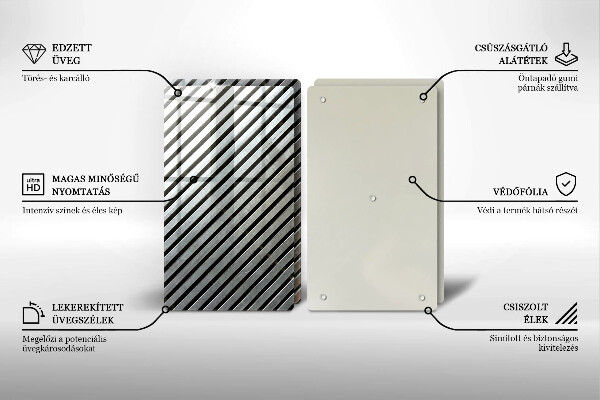 Zaščitna plošča za štedilnik Kovinske črte