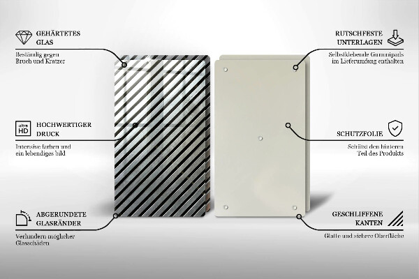 Zaščitna plošča za štedilnik Kovinske črte