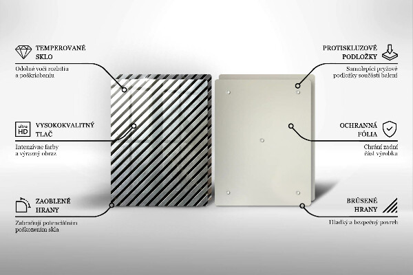 Zaščitna plošča za štedilnik Kovinske črte