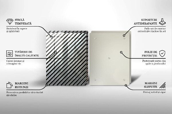 Zaščitna plošča za štedilnik Kovinske črte