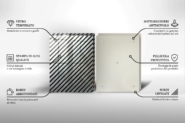 Zaščitna plošča za štedilnik Kovinske črte
