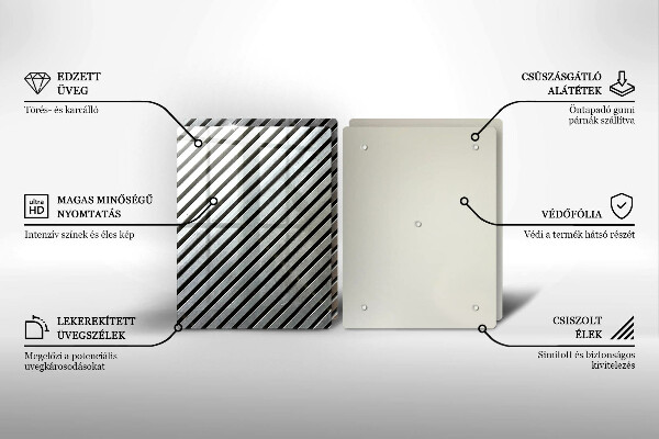 Zaščitna plošča za štedilnik Kovinske črte