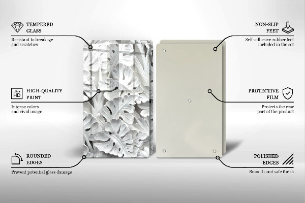 Zaščitna plošča za štedilnik Bele rože