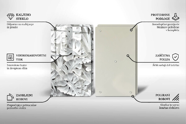 Zaščitna plošča za štedilnik Bele rože