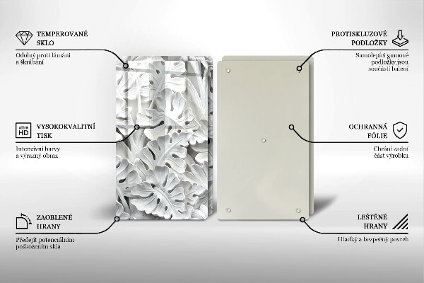 Zaščitna plošča za štedilnik Bele rože