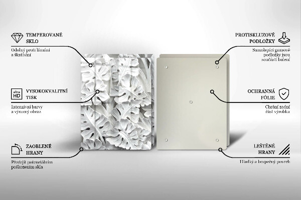 Zaščitna plošča za štedilnik Bele rože