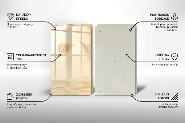 Zaščitna plošča za štedilnik Lesena deska