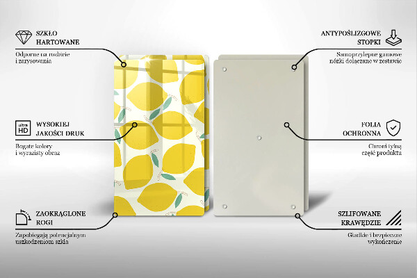 Zaščitna plošča za štedilnik Risanke limone