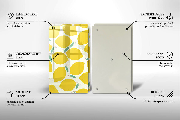 Zaščitna plošča za štedilnik Risanke limone