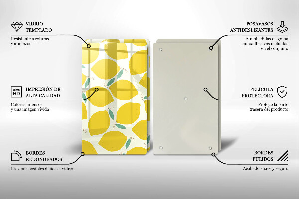 Zaščitna plošča za štedilnik Risanke limone