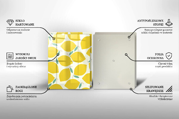 Zaščitna plošča za štedilnik Risanke limone