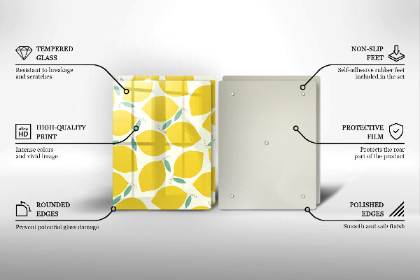 Zaščitna plošča za štedilnik Risanke limone