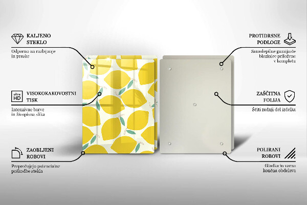 Zaščitna plošča za štedilnik Risanke limone