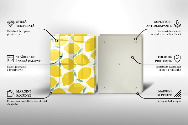 Zaščitna plošča za štedilnik Risanke limone