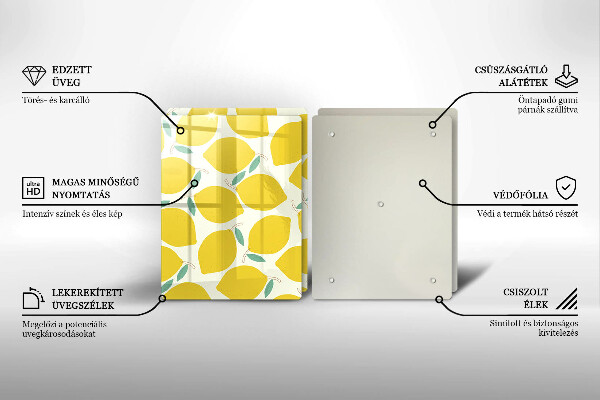 Zaščitna plošča za štedilnik Risanke limone