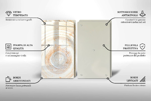 Zaščitna plošča za štedilnik Tekstura lesa