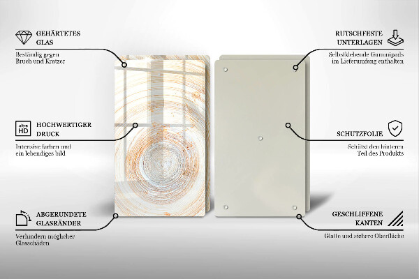 Zaščitna plošča za štedilnik Tekstura lesa