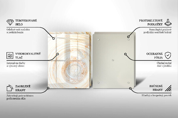 Zaščitna plošča za štedilnik Tekstura lesa