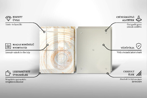 Zaščitna plošča za štedilnik Tekstura lesa