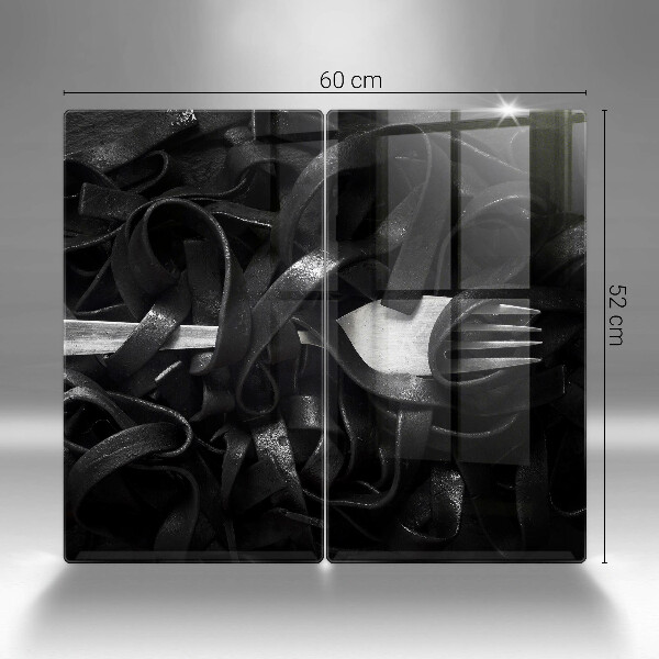 Zaščitna plošča za štedilnik Črne tagliatelle testenine