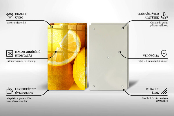 Zaščitna plošča za štedilnik Sočne limone