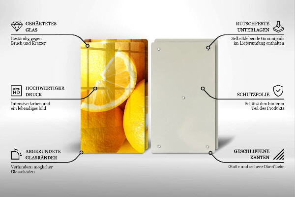 Zaščitna plošča za štedilnik Sočne limone