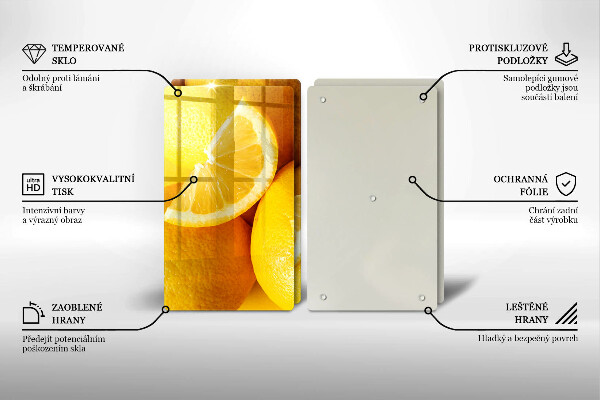 Zaščitna plošča za štedilnik Sočne limone