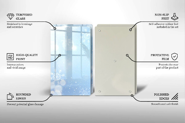 Zaščitna plošča za štedilnik Zimska tekstura