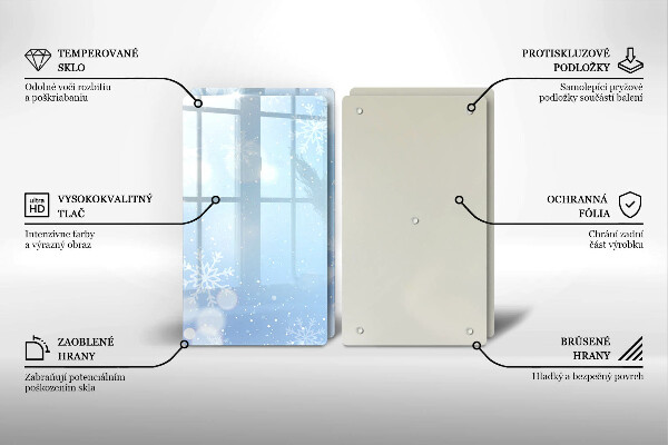 Zaščitna plošča za štedilnik Zimska tekstura