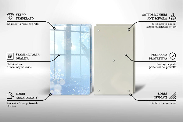 Zaščitna plošča za štedilnik Zimska tekstura